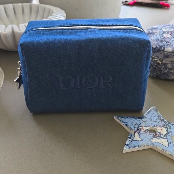 New never used DIOR denim bag ..the It bag. OTM.. Dior denim pouch Star 🌟 - Picture 1 of 6